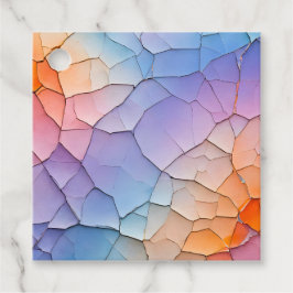 Kleurrijke Crackle Papier Kunst Cadeaublaadjes Bedankjes Labels