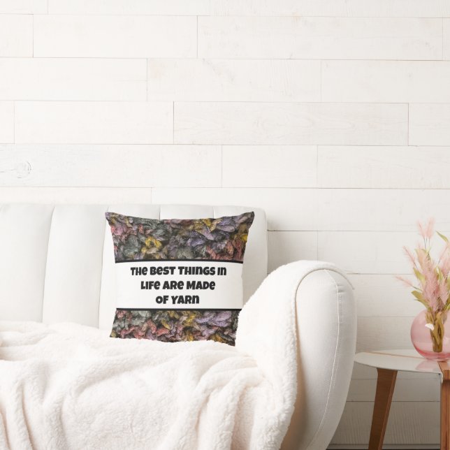 Kleurrijke Crafter Knit Haak Crafty Love Yarn Kussen (Bank)