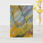 Kleurrijke Crayola-jaspis Kaart (Gele Bloem)