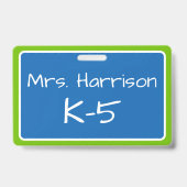 Kleurrijke Crayons Classroom vacatures gepersonali Badge (Back)