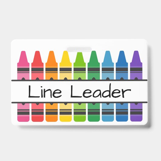 Kleurrijke Crayons Classroom vacatures gepersonali Badge (Front)