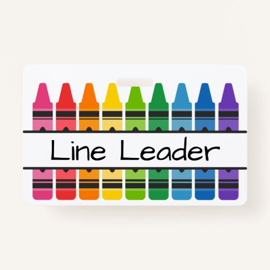 Kleurrijke Crayons Classroom vacatures gepersonali Badge (Voorkant)