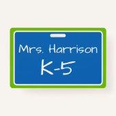 Kleurrijke Crayons Classroom vacatures gepersonali Badge (Achterkant)