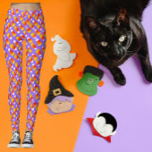 Kleurrijke Crazy Candy Corn Halloween Leggings