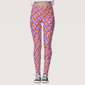 Kleurrijke Crazy Candy Corn Halloween Leggings (Voorkant)