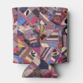 Kleurrijke Crazy Quilt Blikjeskoeler (Achterkant)
