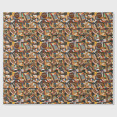 kleurrijke Crazy Quilt Cadeaupapier (Vlak)
