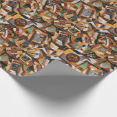 kleurrijke Crazy Quilt Cadeaupapier (Hoek)