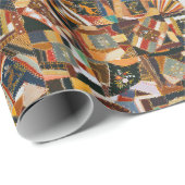 kleurrijke Crazy Quilt Cadeaupapier (Rol Hoek)