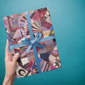 Kleurrijke  Crazy Quilt Cadeaupapier