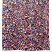 Kleurrijke  Crazy Quilt Douchegordijn (Voorkant)