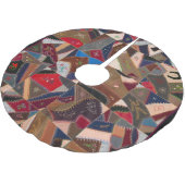 Kleurrijke crazy quilt kerstboom rok (Gekanteld)