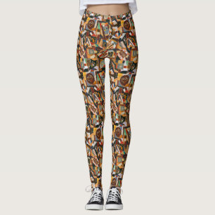 kleurrijke Crazy Quilt Leggings
