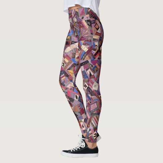 Kleurrijke  Crazy Quilt Leggings (Links)
