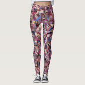 Kleurrijke  Crazy Quilt Leggings (Voorkant)