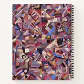 Kleurrijke Crazy Quilt Notitieboek (Achterkant)