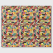 Kleurrijke Crazy Quilt Patchwork Patroon Cadeaupapier (Vlak)