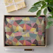 Kleurrijke Crazy Quilt Patchwork Patroon Tissuepapier (Geschenk)