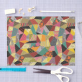 Kleurrijke Crazy Quilt Patchwork Patroon Tissuepapier (Craft)