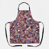 Kleurrijke  Crazy Quilt Schort (Voorkant)