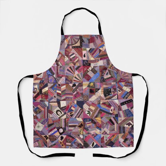 Kleurrijke  Crazy Quilt Schort (Voorkant)