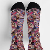 Kleurrijke  Crazy Quilt Sokken (Top)