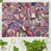 Kleurrijke Crazy Quilt Theedoek (Gevouwen)