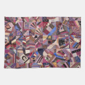 Kleurrijke Crazy Quilt Theedoek (Horizontaal)