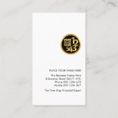 Kleurrijke creatieve getallen financieel visitekaartje (Achterkant)