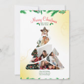 Kleurrijke creatieve minimale kerstboom foto kaart (Voorkant)