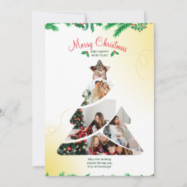 Kleurrijke creatieve minimale kerstboom foto kaart