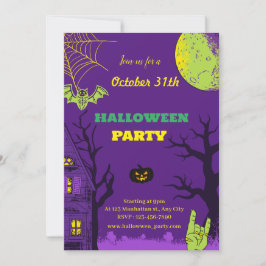 Kleurrijke creatieve plezier Halloween Party Kaart