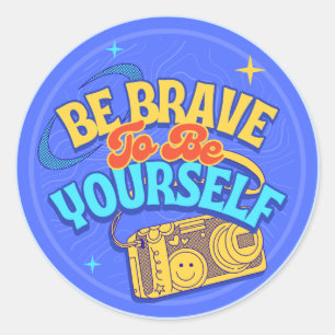 Kleurrijke Creatieve Retro Minimalistische Mode Ci Ronde Sticker