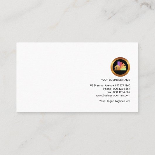 Kleurrijke, creatieve verfschilderschilderverf visitekaartje (Achterkant)