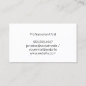 Kleurrijke creatieve verlopen visitekaartje (Achterkant)