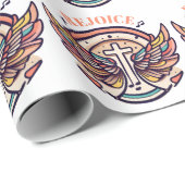 Kleurrijke Cross Agnel Wings verheugen zich Cadeaupapier (Rol Hoek)