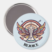 Kleurrijke Cross Agnel Wings verheugen zich Magneet (Voorkant / Achterkant)