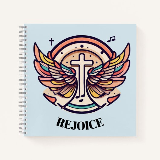 Kleurrijke Cross Agnel Wings verheugen zich Notitieboek (Voorkant)