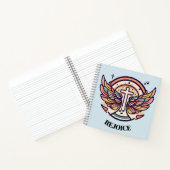 Kleurrijke Cross Agnel Wings verheugen zich Notitieboek (Binnen)