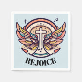 Kleurrijke Cross Agnel Wings verheugen zich Servet (Voorkant)