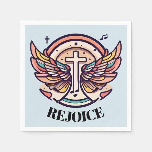 Kleurrijke Cross Agnel Wings verheugen zich Servet (Voorkant)