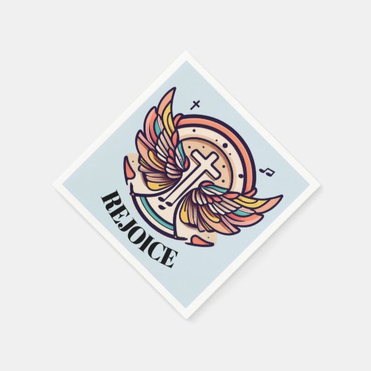 Kleurrijke Cross Agnel Wings verheugen zich Servet (Hoek)