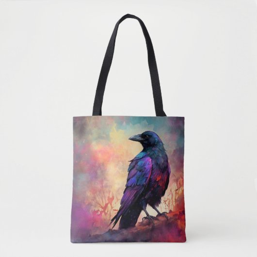 Kleurrijke Crow Raven Bird 97 Tote Bag (Voorkant)