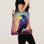 Kleurrijke Crow Raven Bird 97 Tote Bag (Dichtbij)