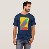 Kleurrijke Crow Waterverf T-shirt (Voorkant volledig)