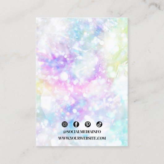 Kleurrijke Crystal Diamond Sieraden Houder Display Visitekaartje (Achterkant)