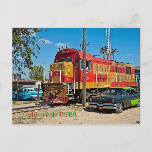 Kleurrijke cuba briefkaart (Voorkant)