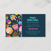 Kleurrijke Cupcake Bakkerij Visitekaartje (Achterkant)