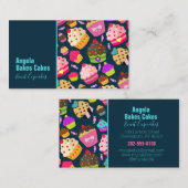 Kleurrijke Cupcake Bakkerij Visitekaartje (Voorkant / Achterkant)
