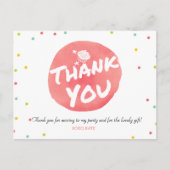 KLEURRIJKE CUPCAKE BEDANKT BRIEFKAART (Voorkant)